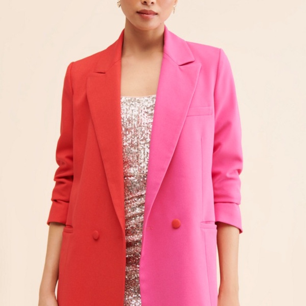 Hutch Vibrant Red and Pink Blazer
